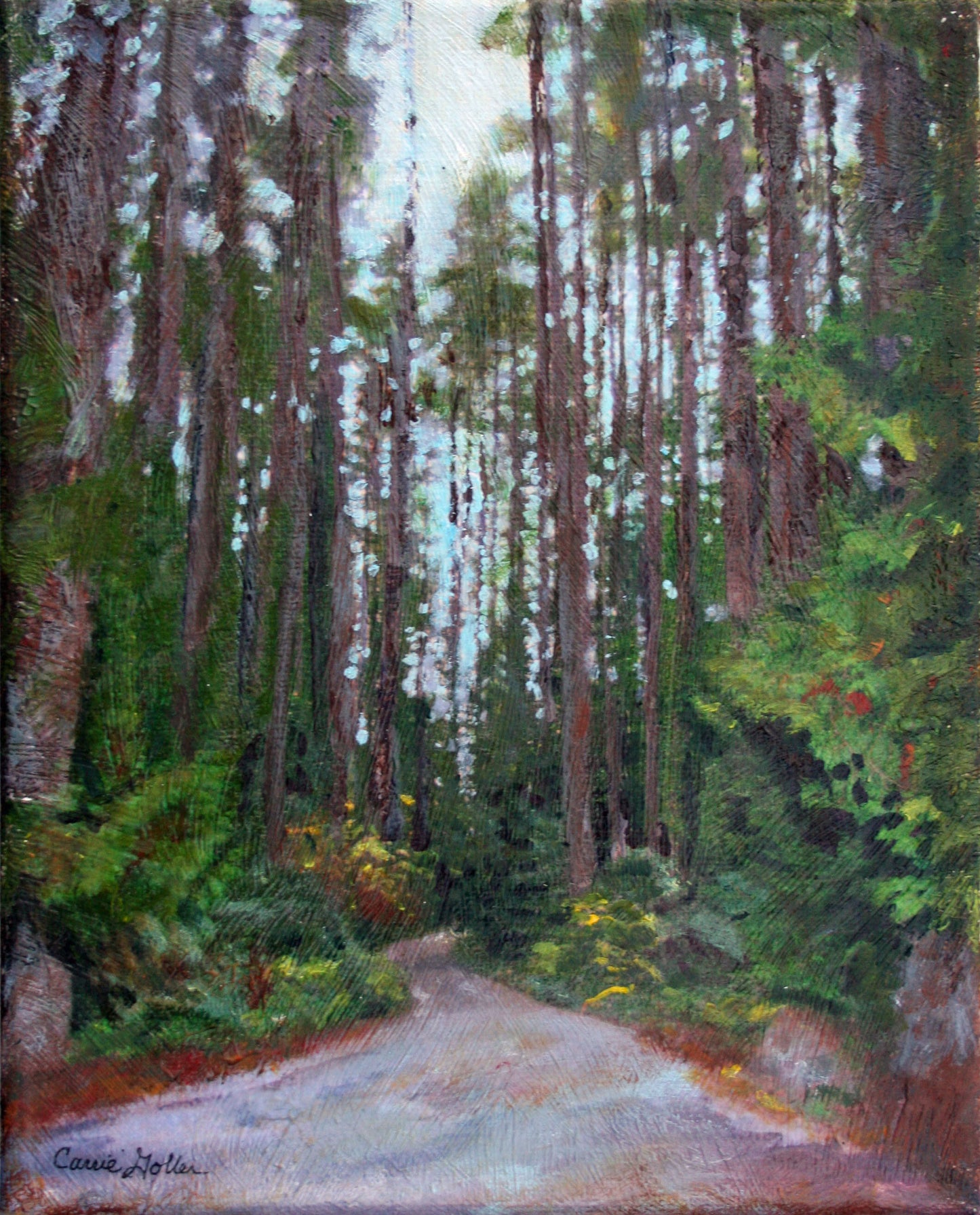 CARRIE GOLLER PRINTS - IMPRESSIONIST - Manzanita original mixed media, 10x8