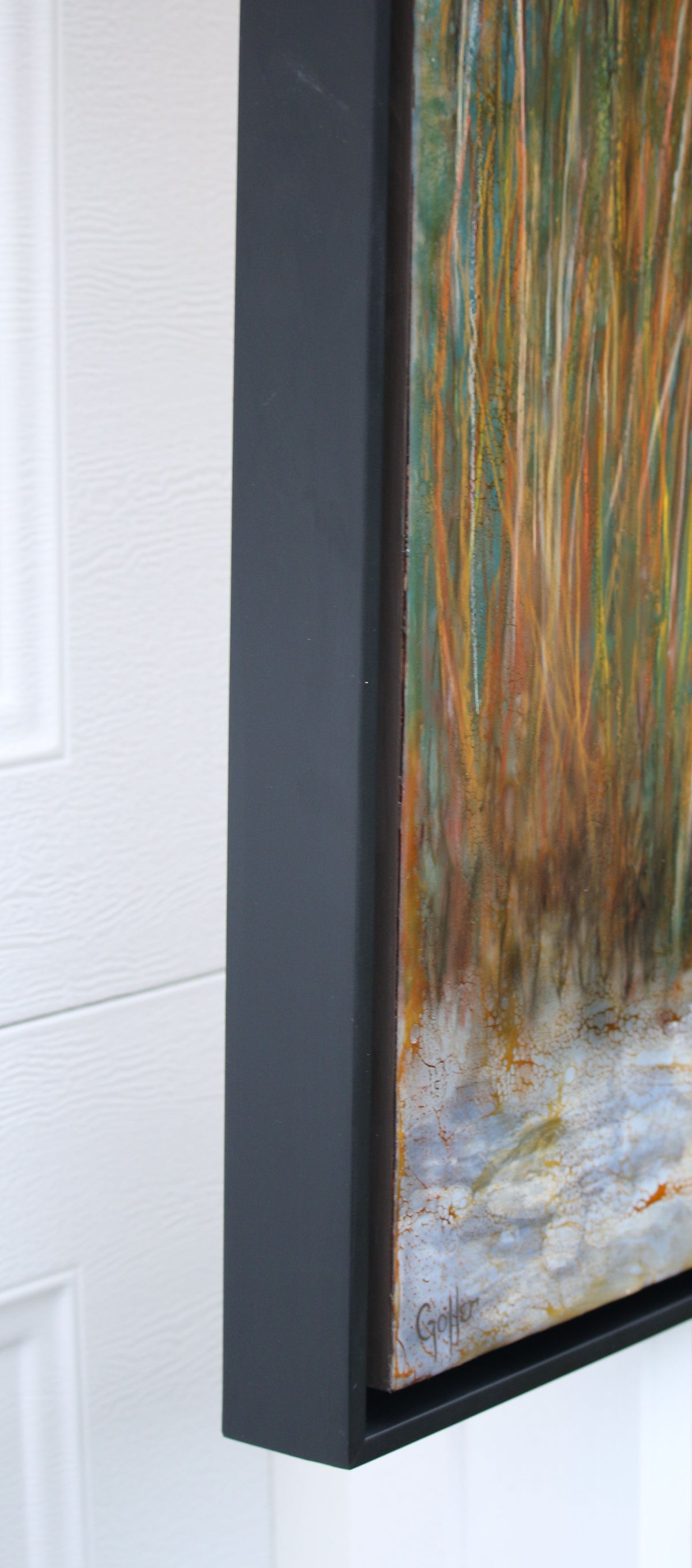 CARRIE GOLLER - Marsh Queen Floriferous (Floriferous Heron), oil on canvas, 30x30