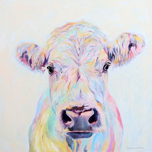 Prints available, original ***SOLD*** Carrie Goller - Marshmallow, oil 48x48