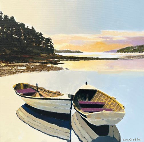 Prints available, original ***SOLD*** MAX HAYSLETTE - Apple Tree Cove No. 3, 24x24 HMAC 1921