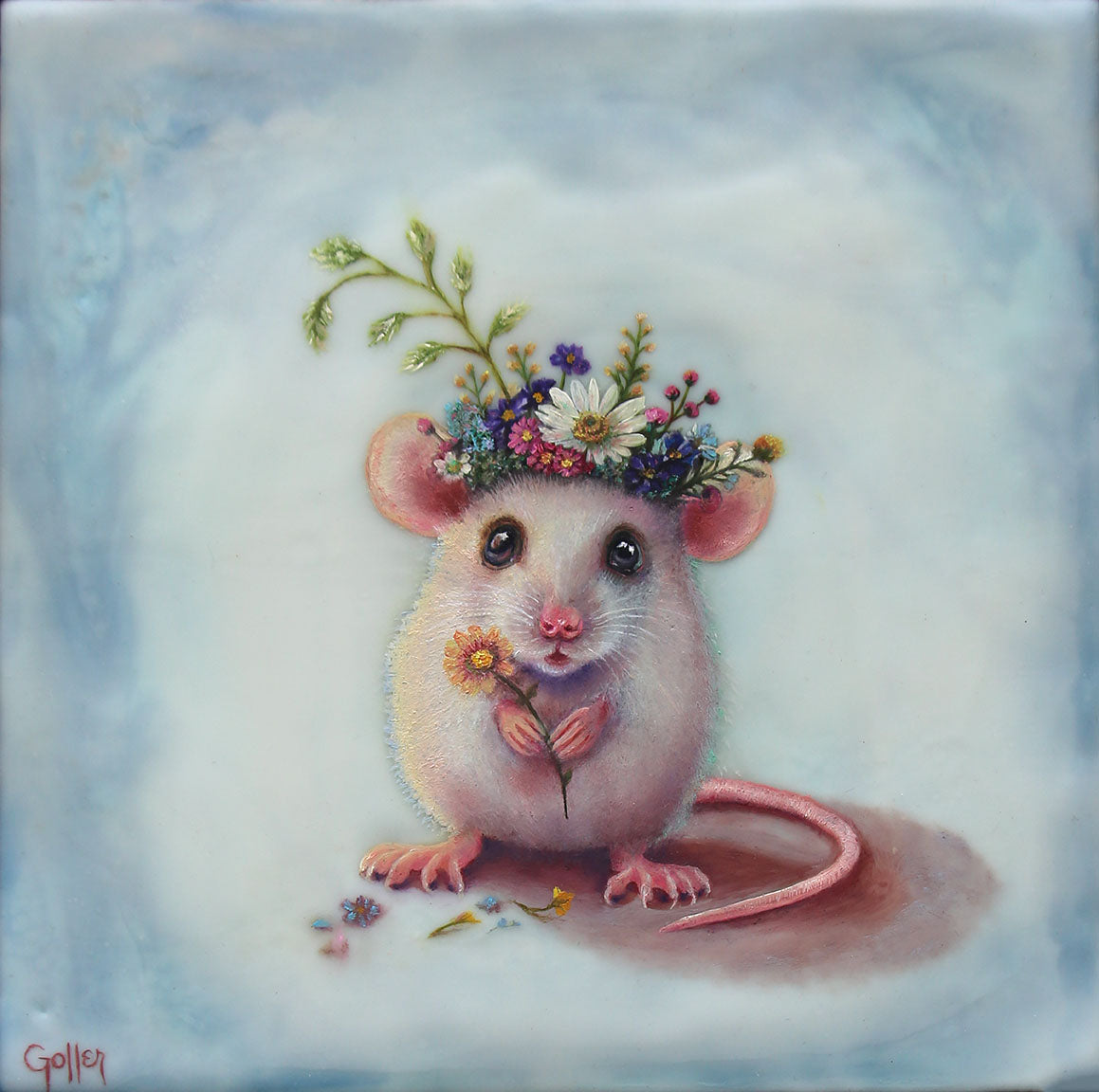 CARRIE GOLLER - Mayday (Floriferous Series) Print, Original size 8x8