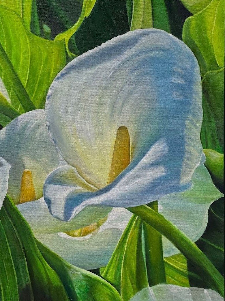Jody Yashenko - Merry Lilies, Oil on gallery wrapped canvas, 24x18