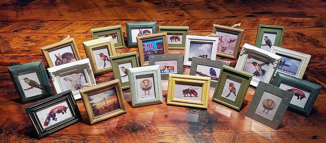 Carrie Goller miniature framed prints, from $25 each - available by order or in store