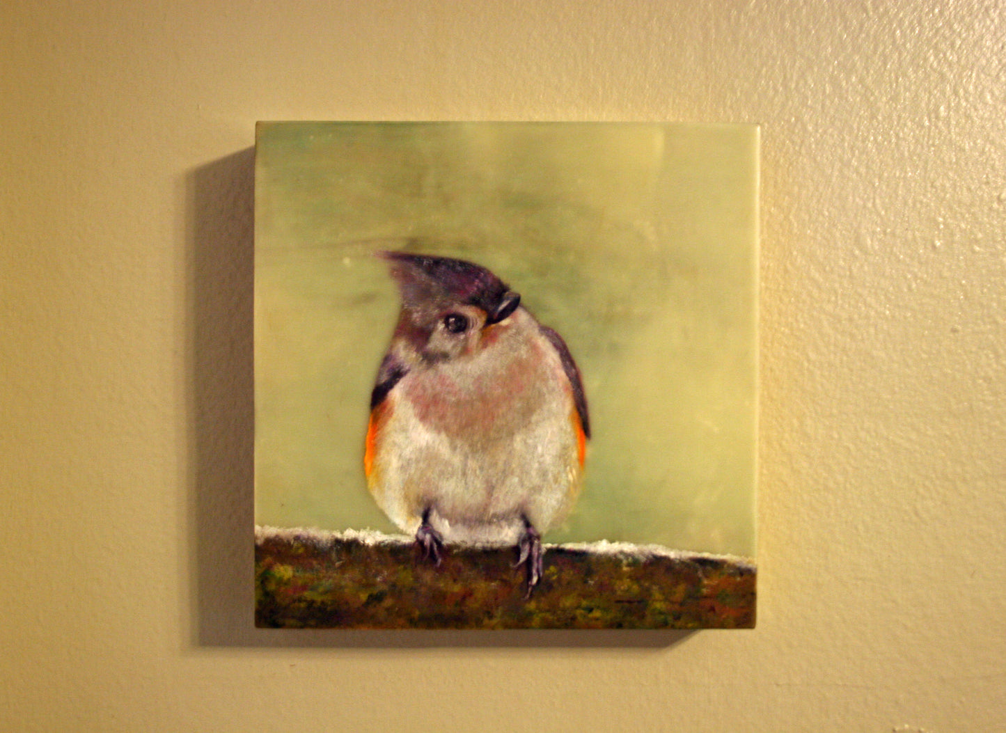 Prints available***SOLD*** Three - Egg Tempera - 4x4, framed