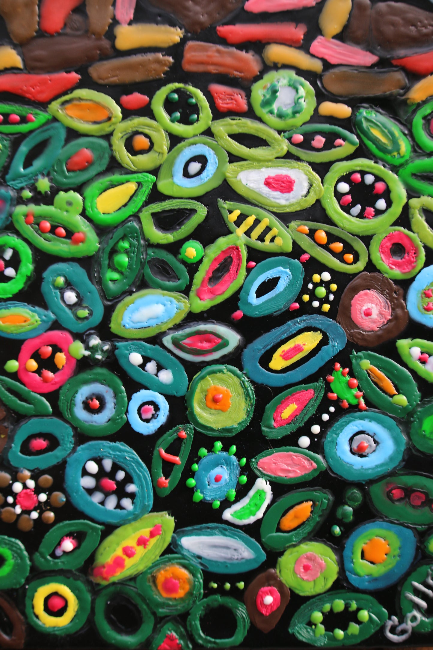 Carrie Goller - Moonlight Garden Party - Encaustic - 24x24