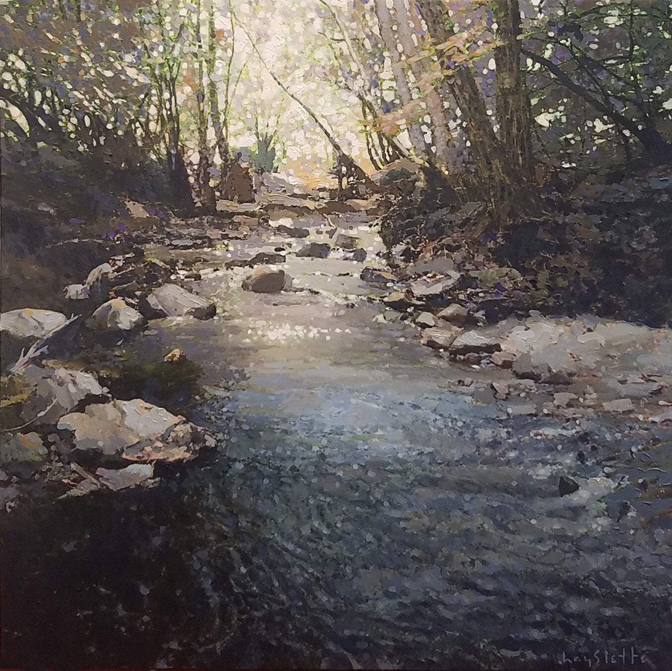 ***SOLD*** MAX HAYSLETTE - Morning on Beaver Creek (Olympics) 24x24 HMAC 1829