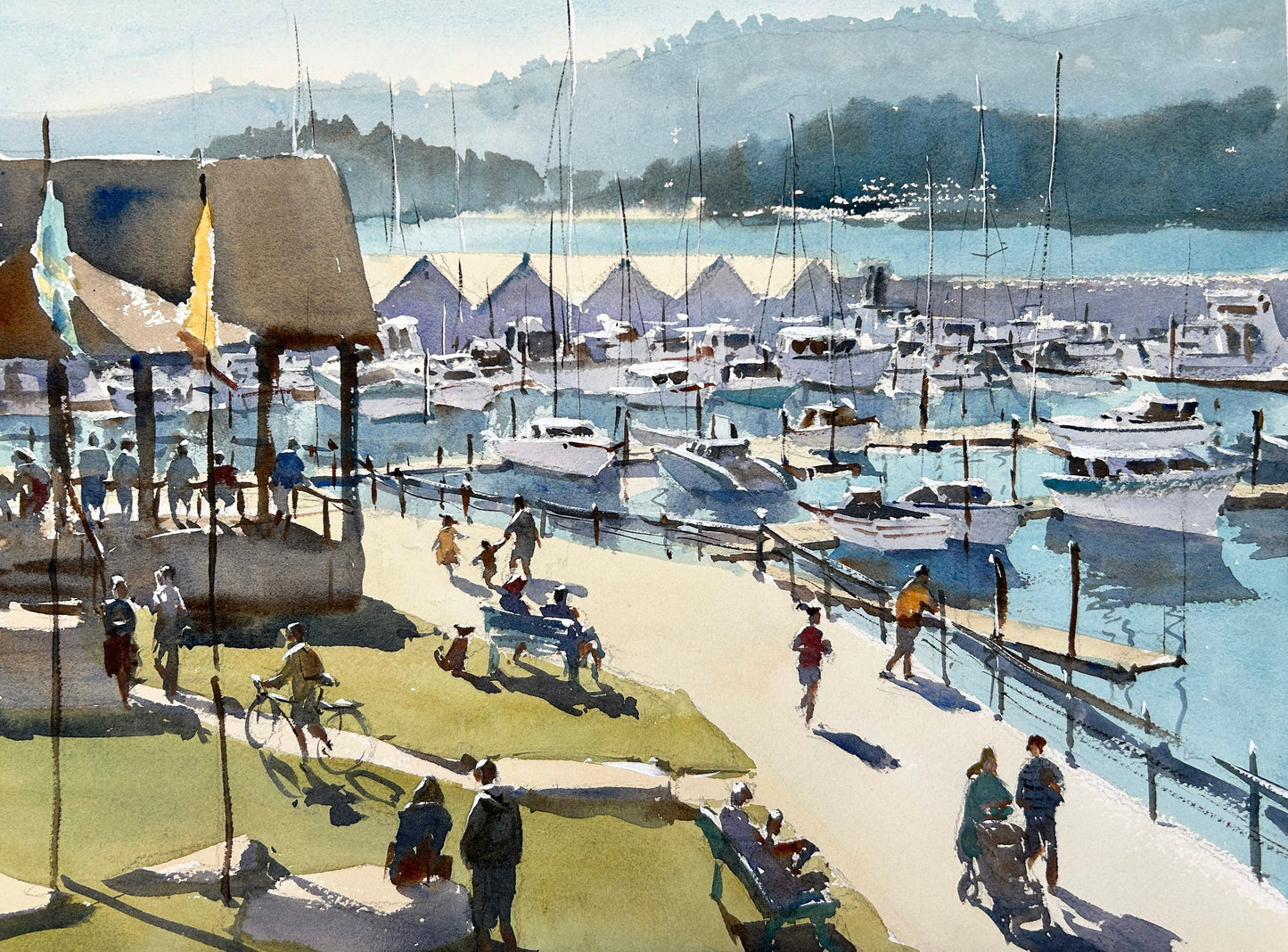 Ina Xi - Morning Stroll on the Liberty Bay 16x12, prints