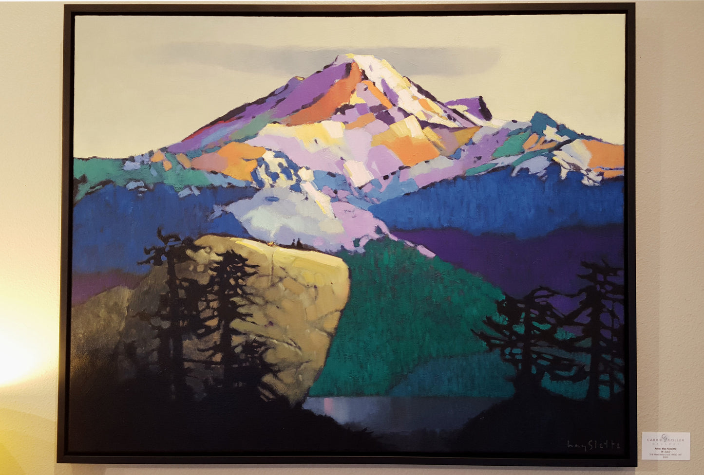 ***SOLD*** prints available - MAX HAYSLETTE - Mount Baker, oil/mixed media 31x39