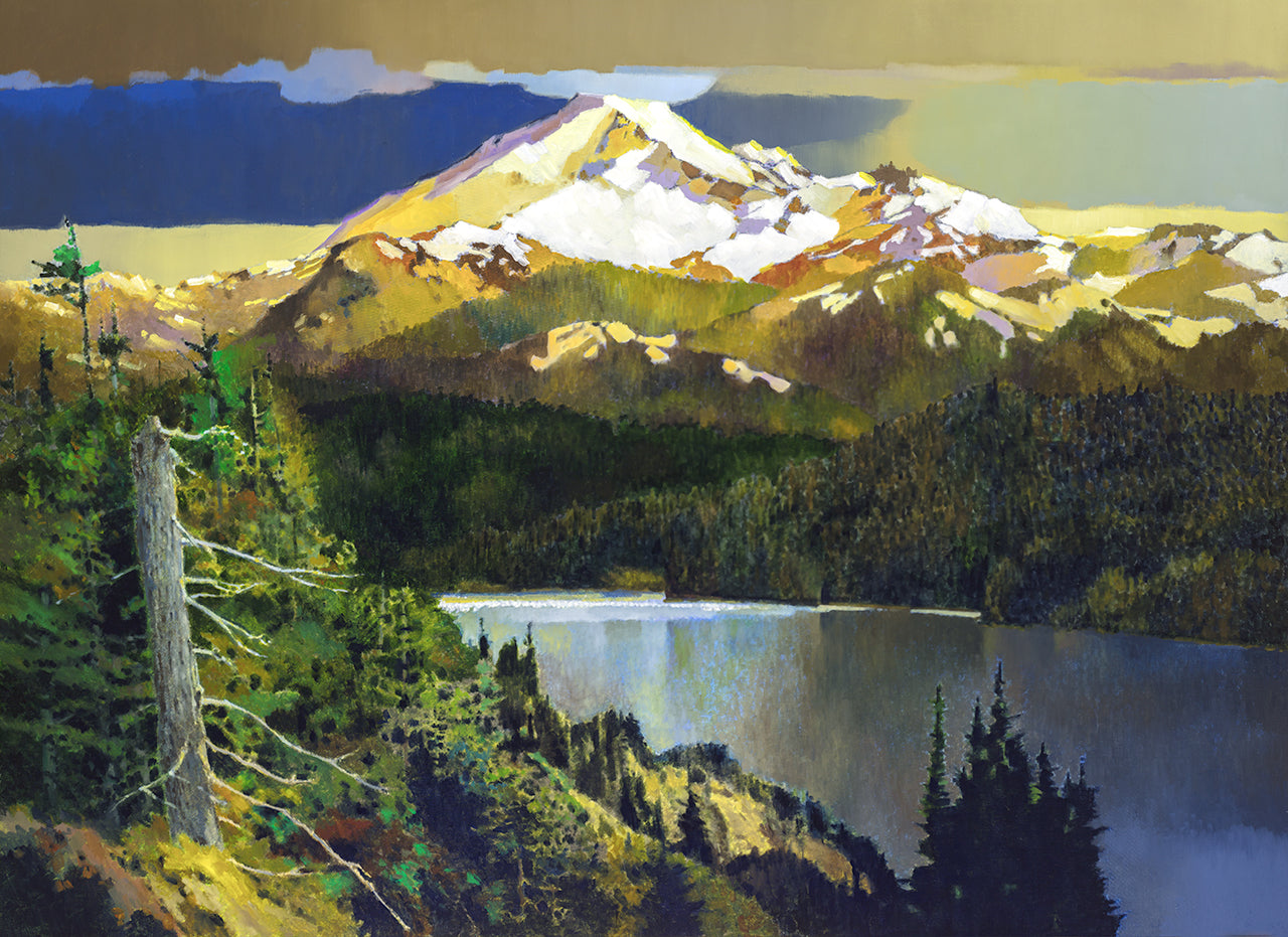 Prints available, original***SOLD***MAX HAYSLETTE - Mt. Baker in Autumn (HMOC 1641), Oil & Mixed Media 32x44