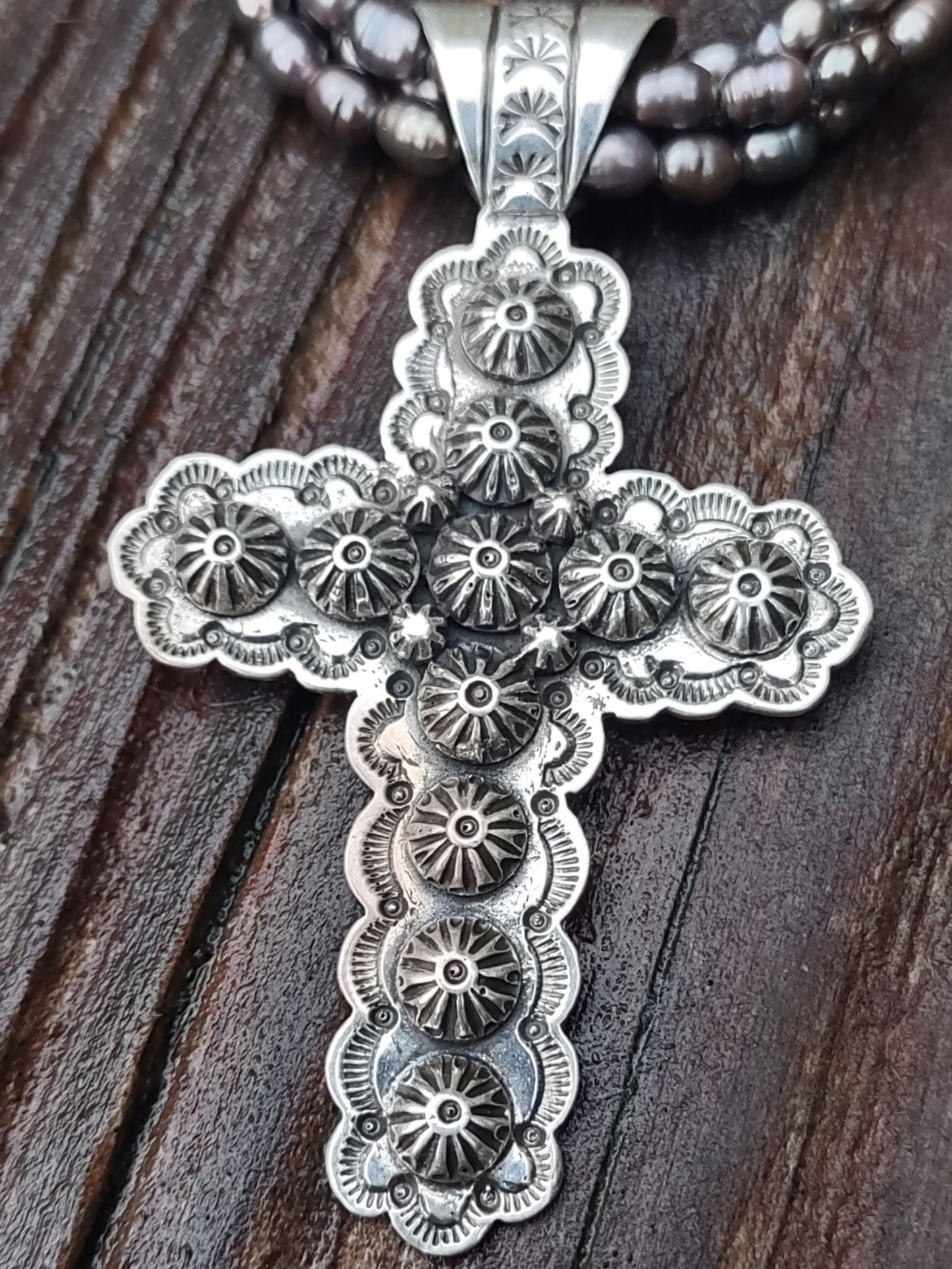 Available Upon Request - N096 Debra Saldivar - Necklace, Freshwater Pearls, Sterling Silver, Peruvian Opal