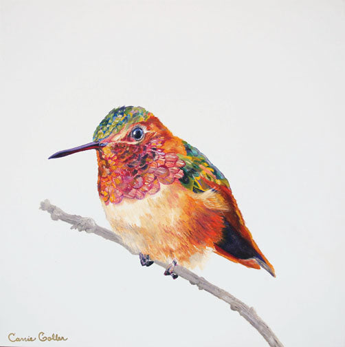 Prints available, original ***SOLD*** Carrie Goller - Nacho, oil 12x12