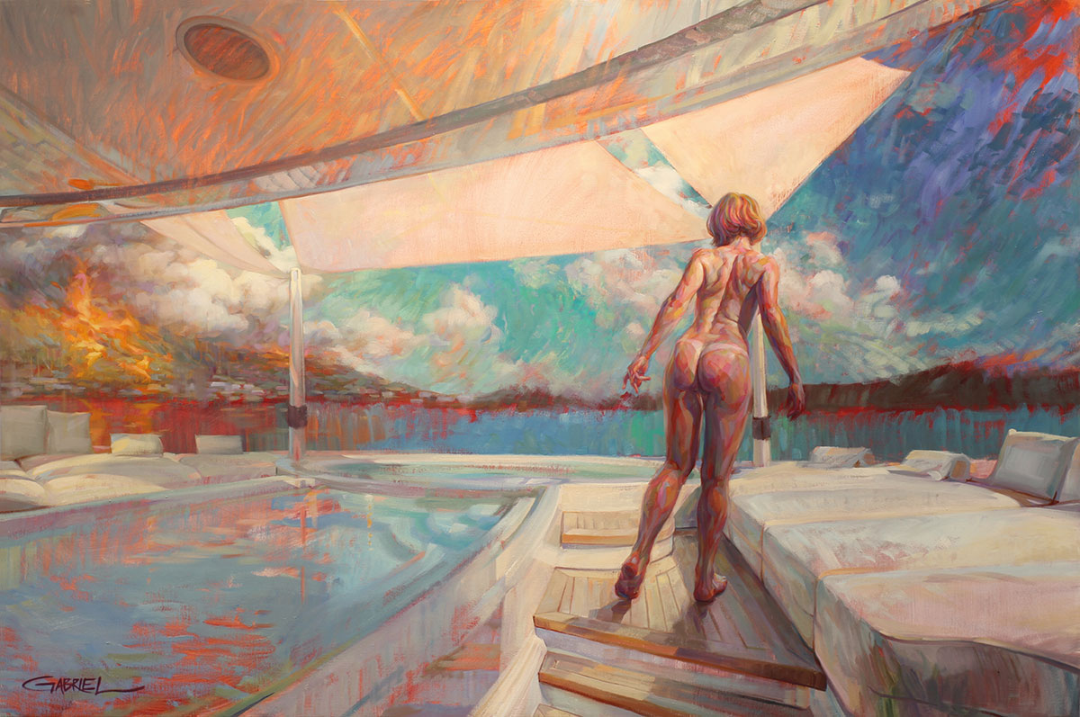 Gabriel Lipper - Narcissus, oil on linen 48x72