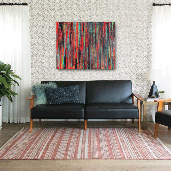 Prints available, original ***SOLD*** Native XV - Encaustic & Mixed Media - 30x24 - NOW ON DISPLAY AT BAINBRIDGE ISLAND MUSEUM OF ART GALLERY STORE