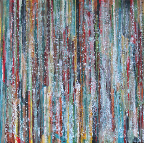 ***SOLD*** Carrie Goller - Native XVII - Encaustic & Mixed Media  24x24