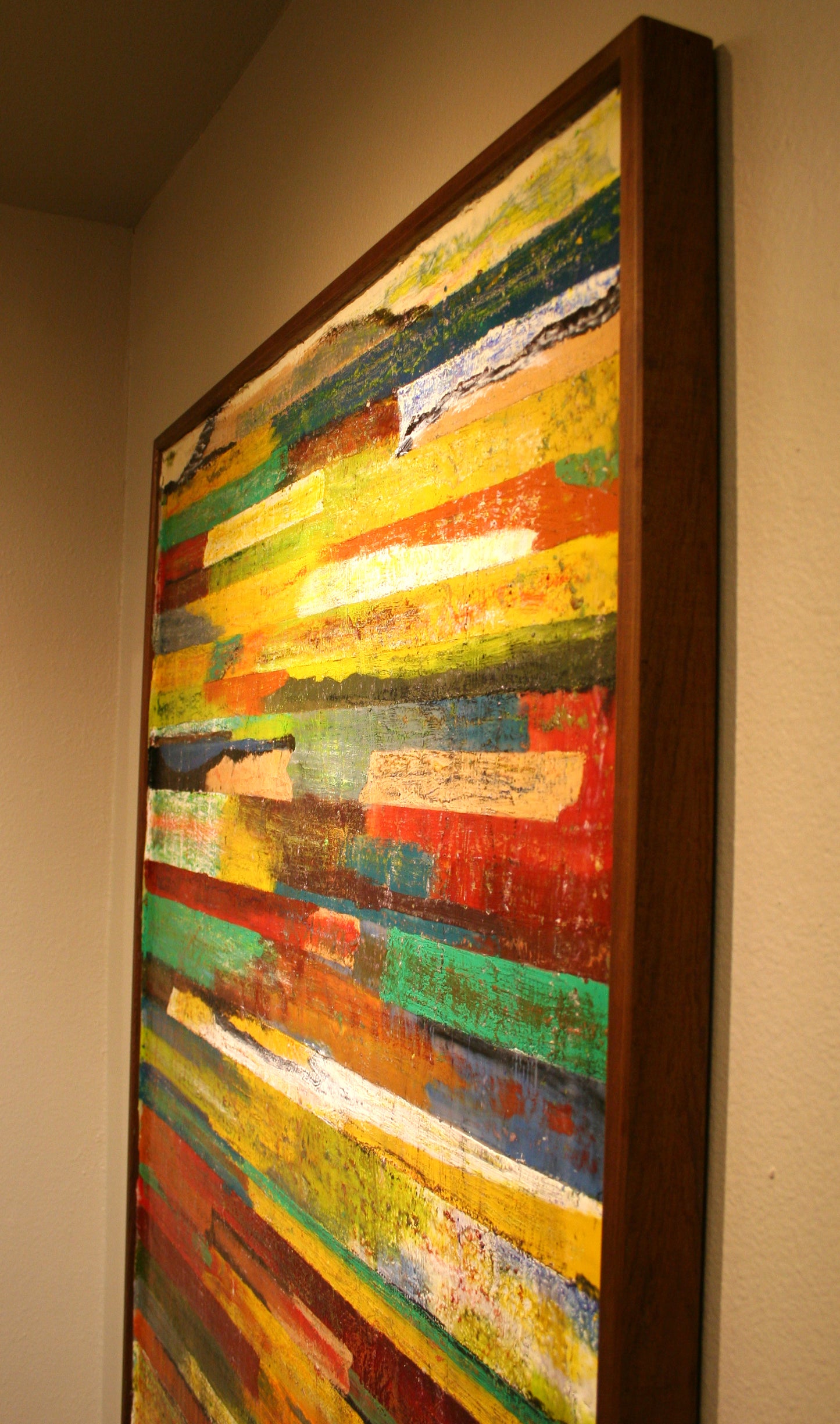 ***SOLD** Carrie Goller - Native IV, encaustic 12x24x2