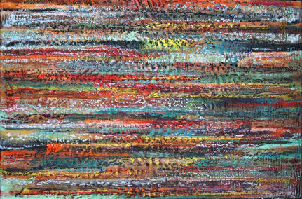 Prints available, original ***SOLD*** Carrie Goller - Native XI - Encaustic  30x20 (horizontal or vertical)