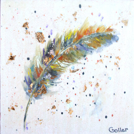 ***SOLD*** CARRIE GOLLER - NATURAL XV -  encaustic/mixed media 6x6