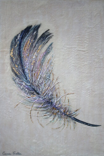 Prints available, original ***SOLD*** CARRIE GOLLER - NATURAL, encaustic, mixed media 36X24