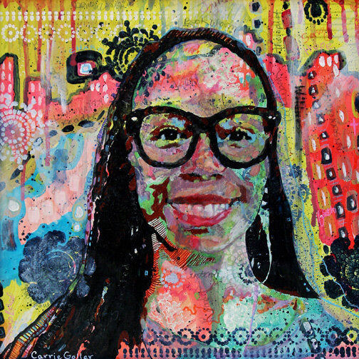 CARRIE GOLLER PRINTS - Firecracker (Nedra Robertson, original size 12X12)