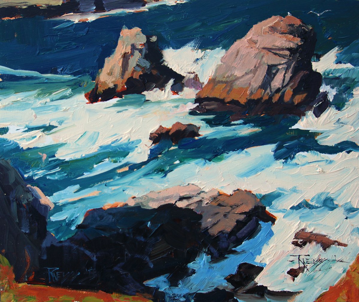 ROBIN WEISS - Ocean, plein air, oil 10x12