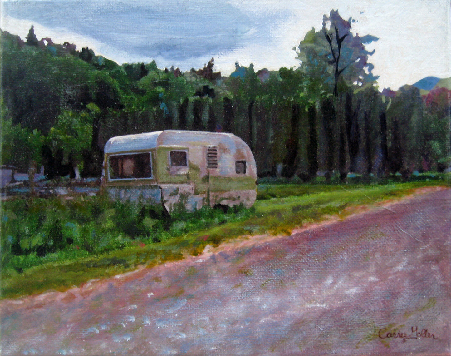 CARRIE GOLLER PRINTS - IMPRESSIONIST - Old and Therefore Honorable original mixed media, 8x10