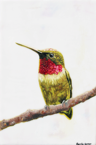 Prints available, original ***SOLD*** Oliver, Oil & encaustic 13x9