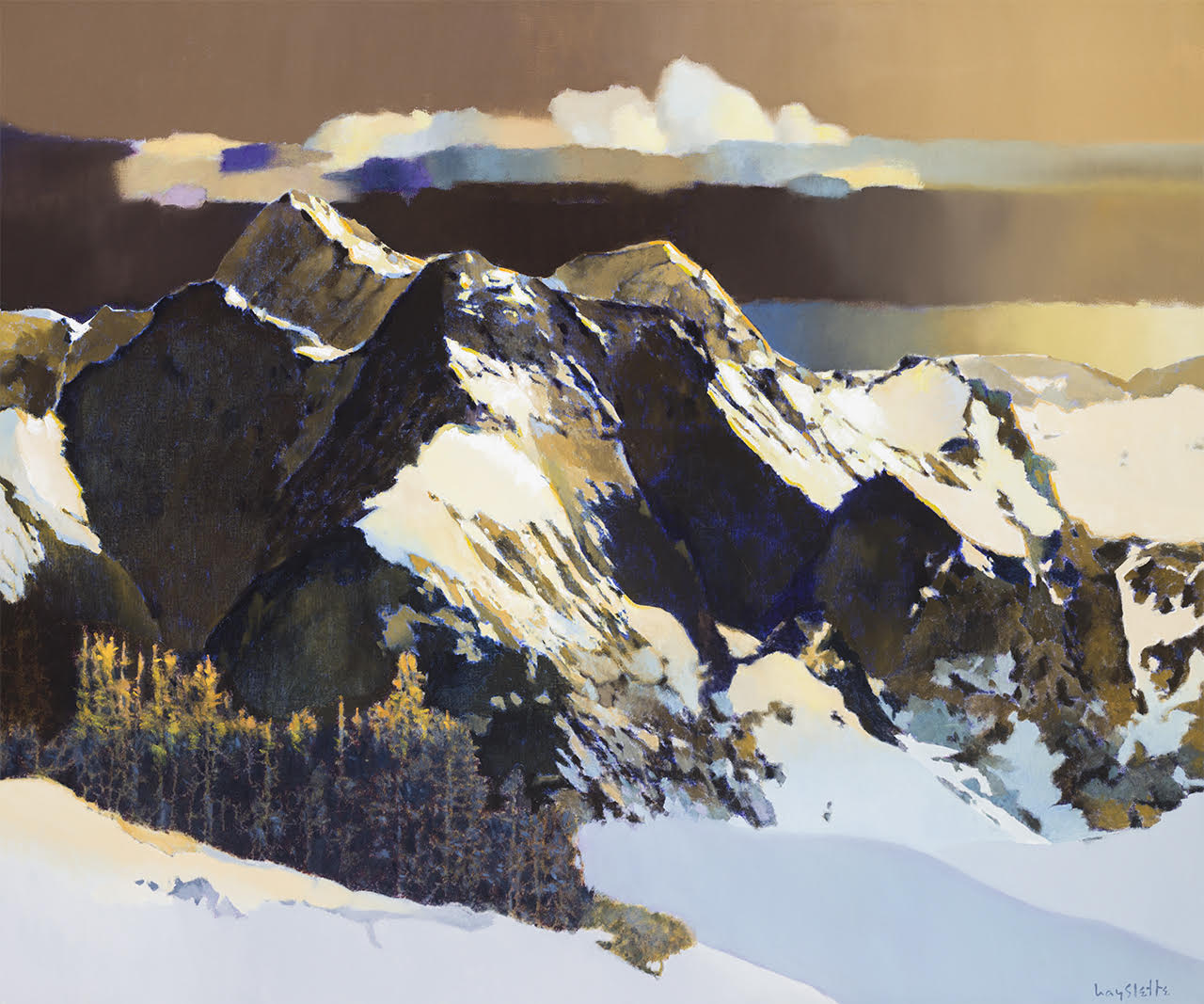 Prints available, original ***SOLD*** Hayslette - Olympus Allegro, oil 40x48 HMOC 1688