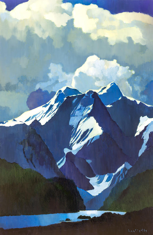 Prints available, original SOLD***MAX HAYSLETTE - Olympus Morning No. 2, Oil & Mixed Media 40x26 (HMOC 1569)