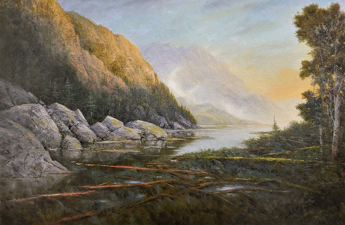 TIM PFEIFFER - Once Upon a Time, oil on canvas 20x30 (framed)