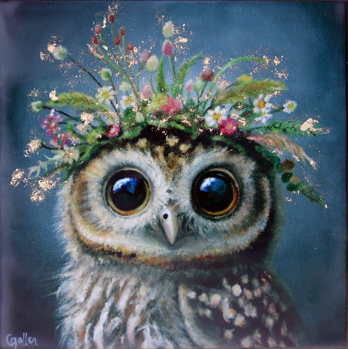 CARRIE GOLLER - Ophelia (Floriferous Series) Print, Original size 8x8