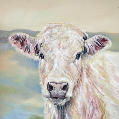 CARRIE GOLLER PRINTS - CREATURES - OVEDIA NOBLE oil, original 48X48