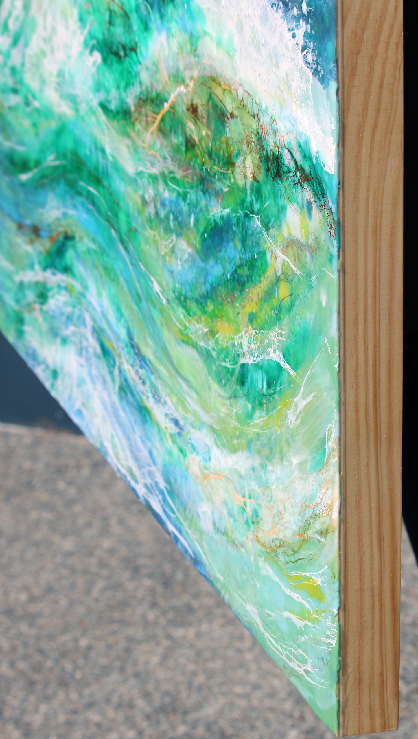 Prints available, original***SOLD***Pacifica VI, encaustic/mixed media 36x48 - (previously part of Bainbridge Island Museum of Art solo summer exhibit 2018)