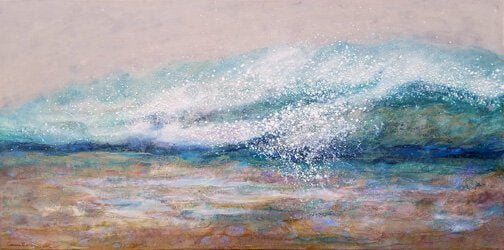 CARRIE GOLLER GICLEE PRINT - PACIFICA XIII, ENCAUSTIC/MIXED MEDIA 24X48