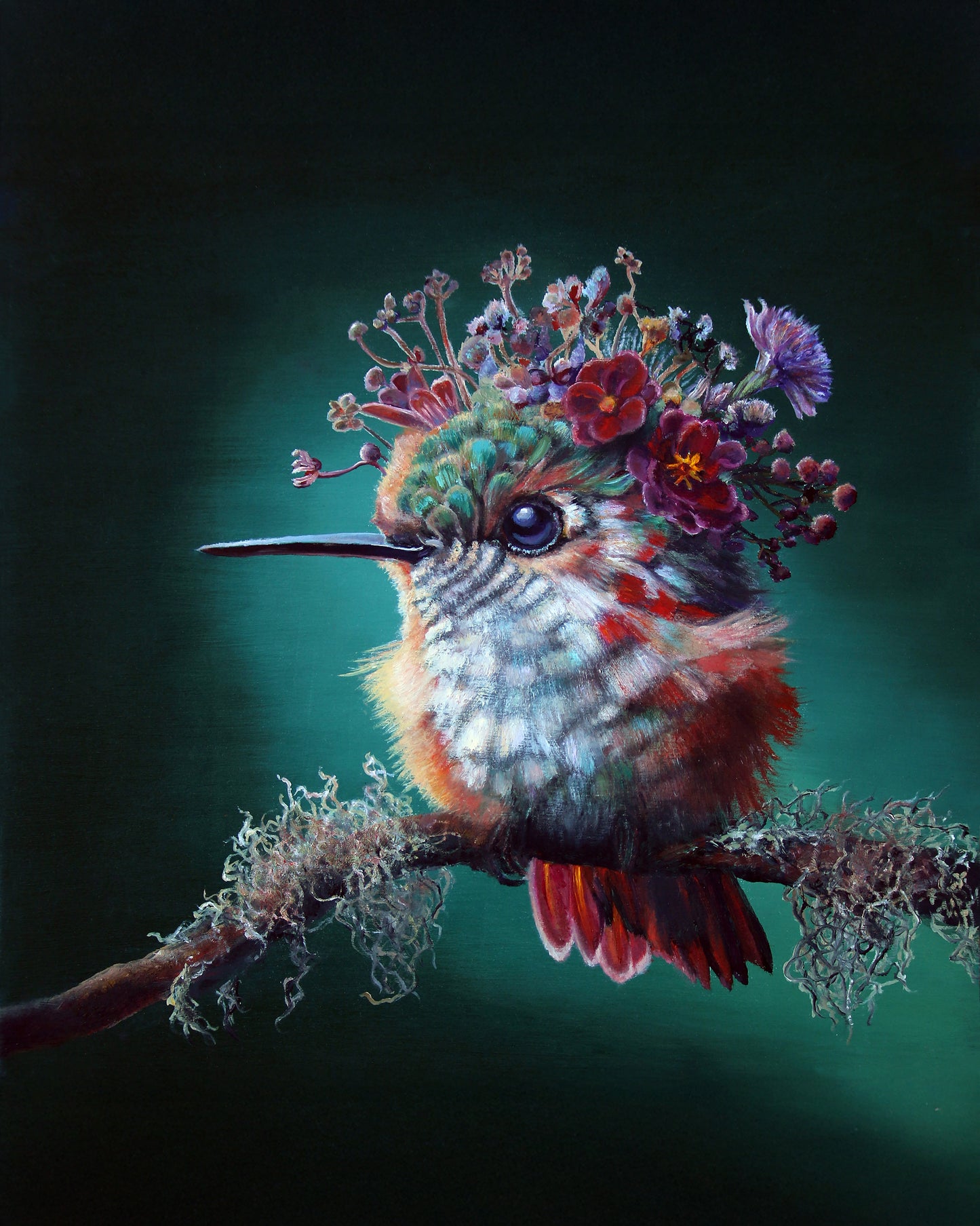CARRIE GOLLER - Paisley (Floriferous Series) Print, Original size 8x8