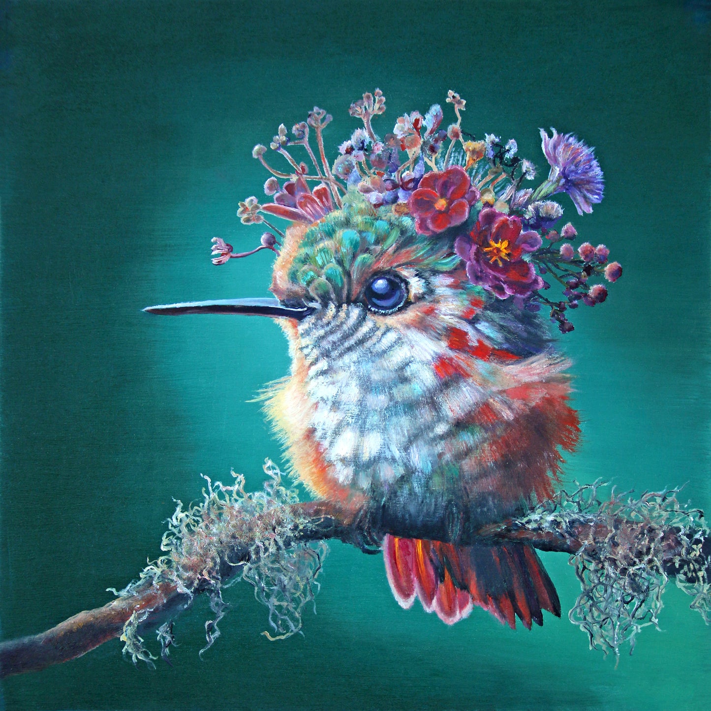 CARRIE GOLLER - Paisley (Floriferous Series) Print, Original size 8x8