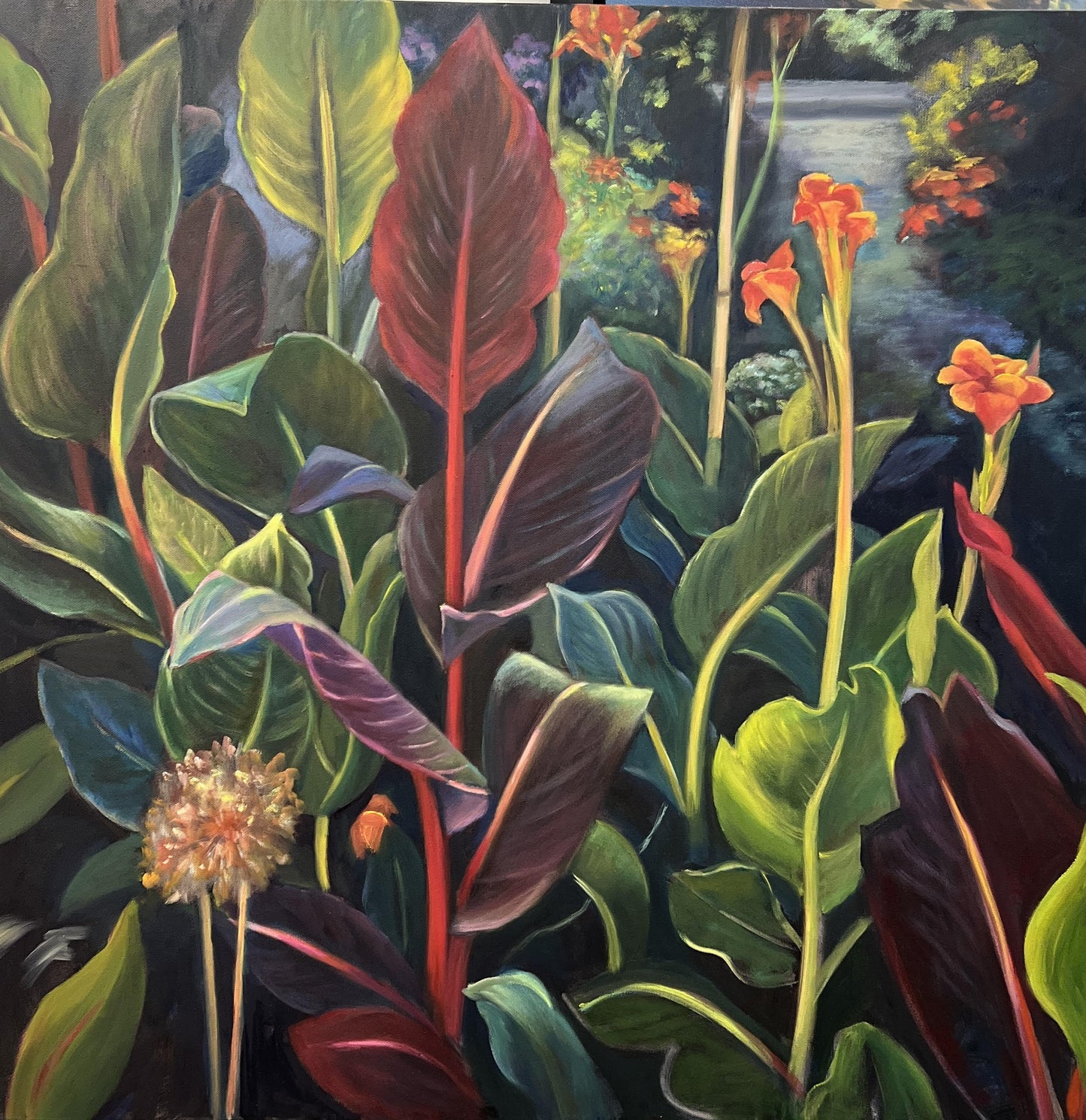 SOPHIE FRIEDA - Pathway to Paradise, Oil on canvas, 36x36 (Framed)