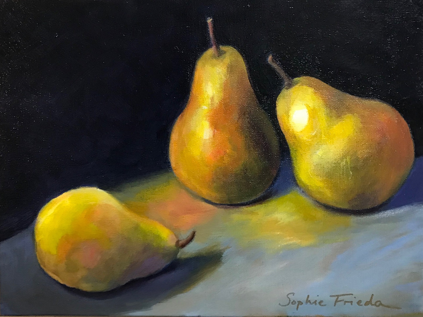 ***SOLD*** SOPHIE FRIEDA - Pear Glow - Oil on Gallery Wrapped Canvas - 12x16x1.5