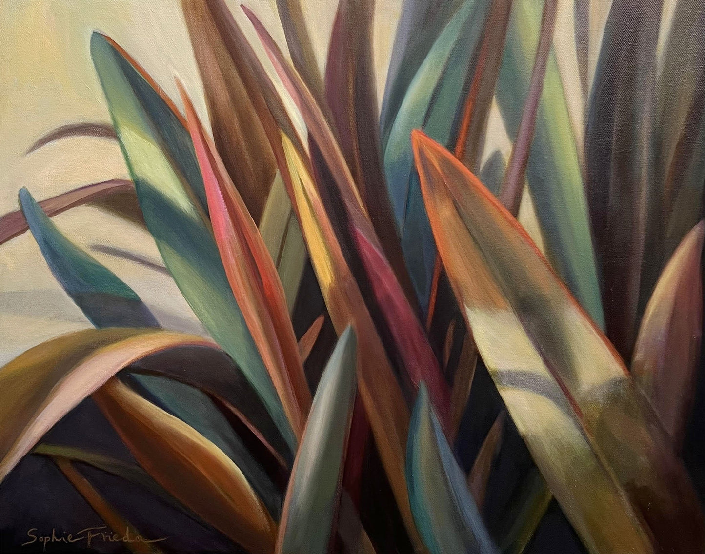 ***SOLD*** SOPHIE FRIEDA - Phenomenal Flax II, Oil on canvas 22x30