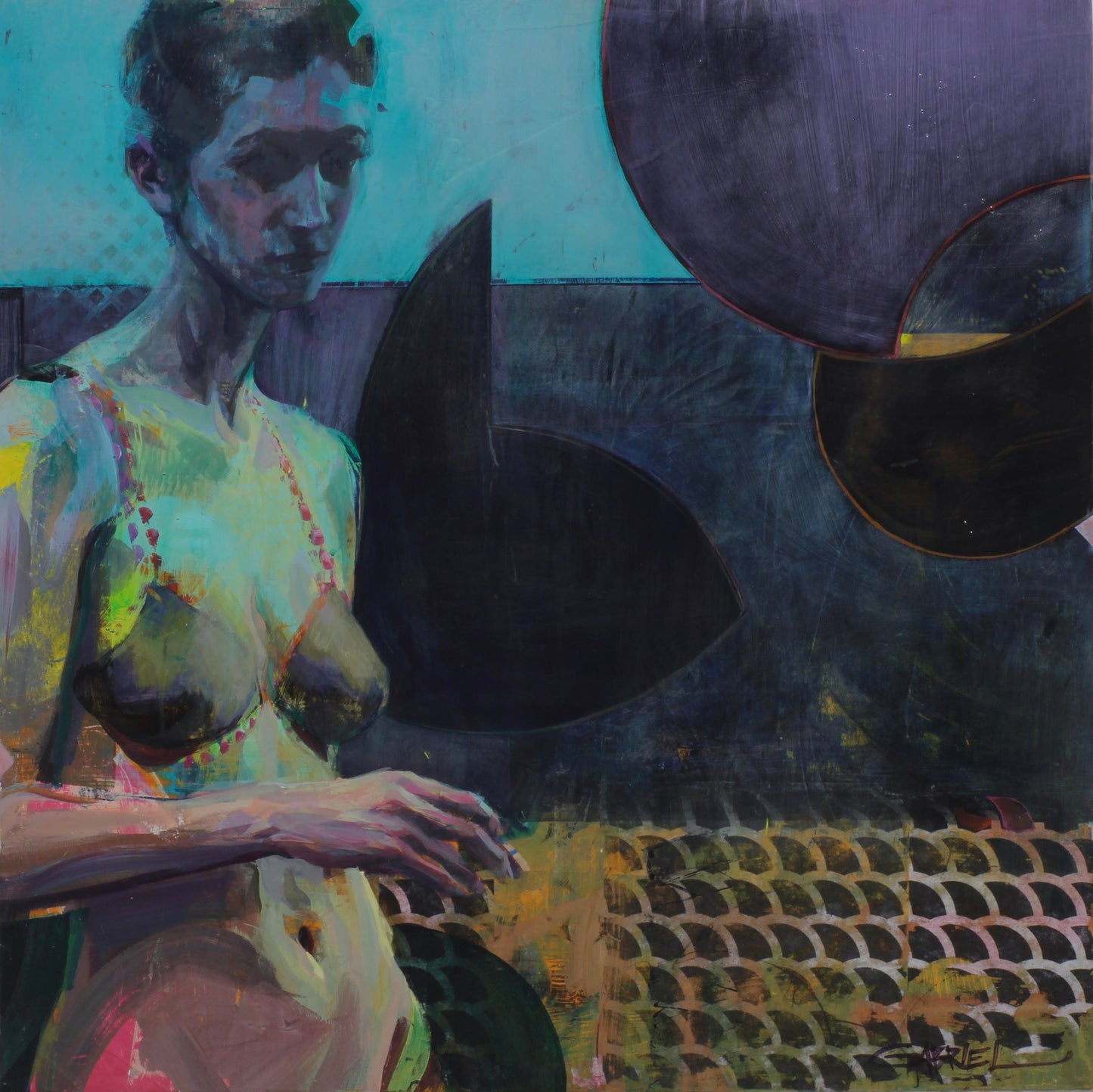 Gabriel LIpper - Pisces, mixed media 30x30