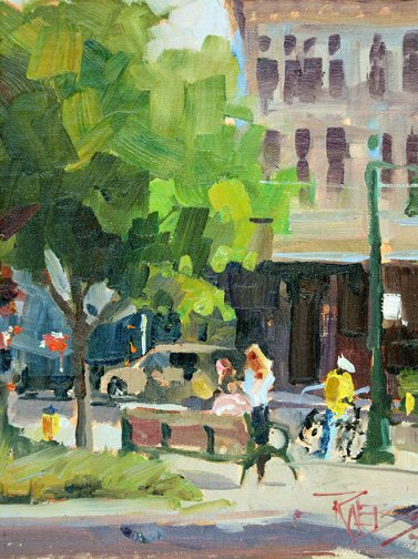 ROBIN WEISS - Port Townsend, WA plein air 6x8 (framed)
