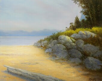***SOLD*** TIM PFEIFFER - Port Williams Beach, oil 8x10