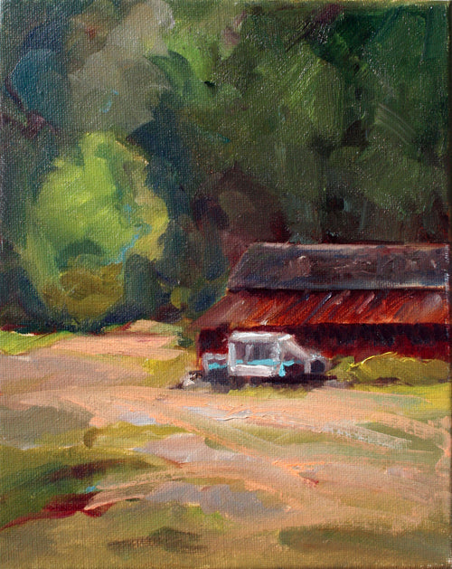 Prints available, original ***SOLD*** Poulsbo Farmhouse - Oil Plein Air  8x10