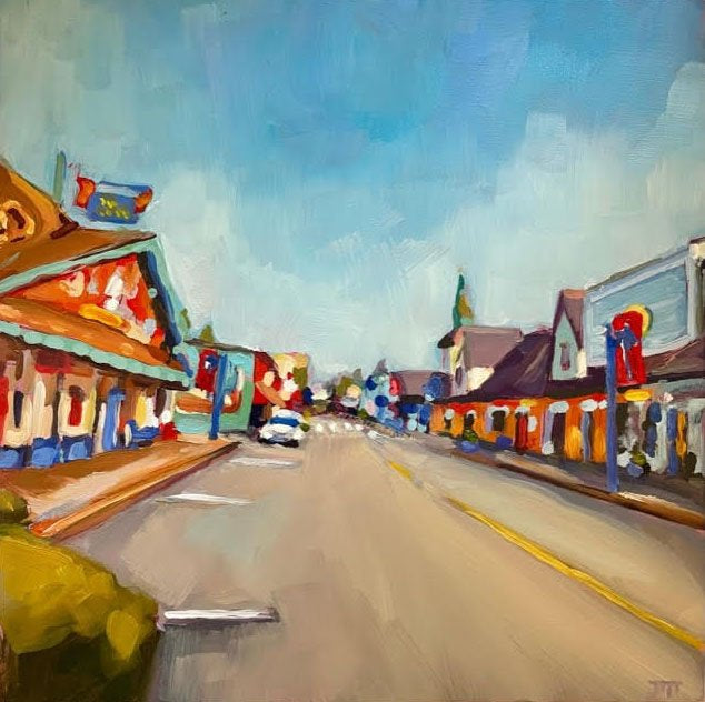***SOLD*** JILL ZACOT - Poulsbo Perspective, 6x6 oil (framed)