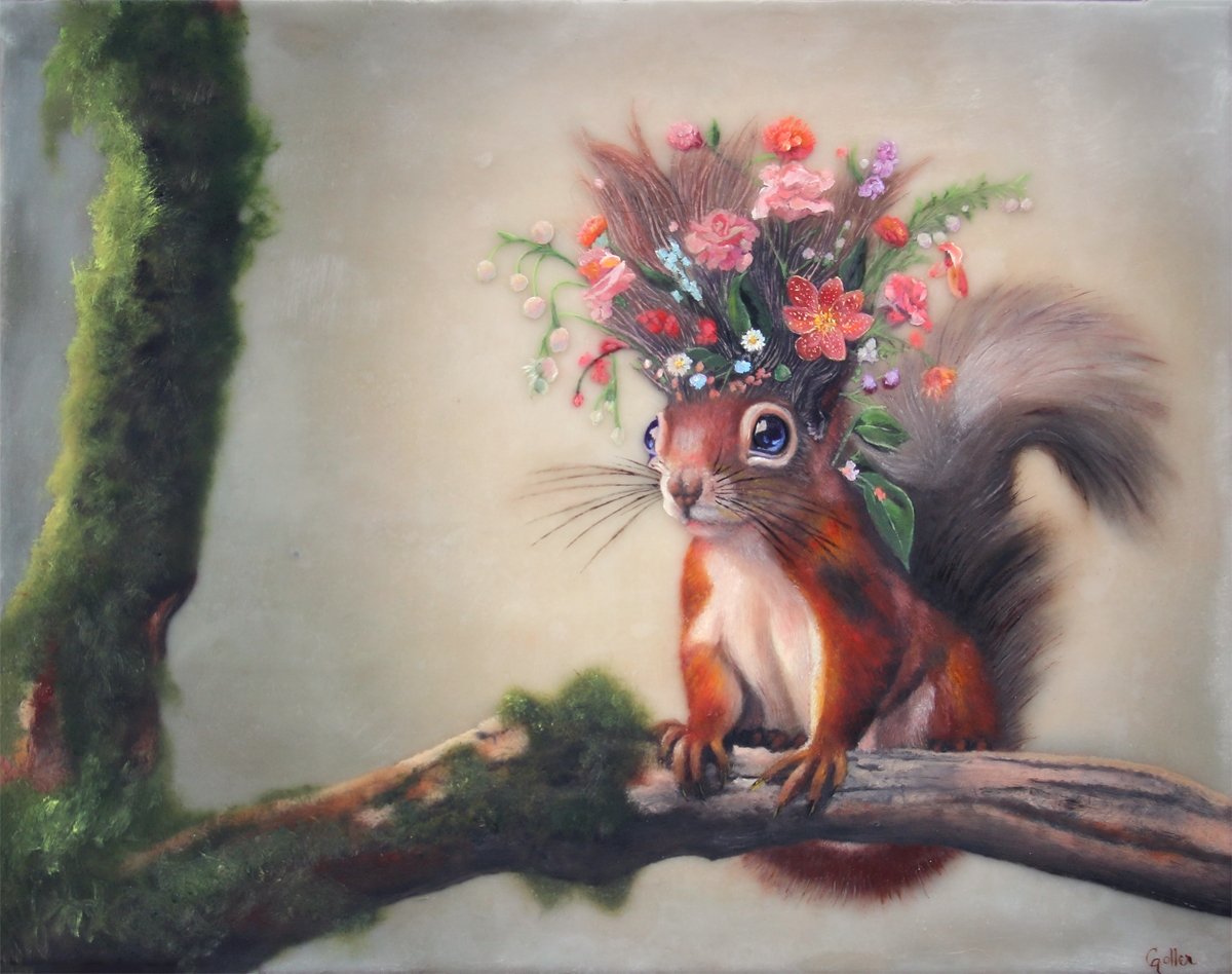 CARRIE GOLLER - Princess SummerFall WinterSpring (Floriferous Series) Print, Original size 11x14