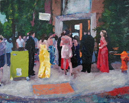 Prints available, original ***SOLD*** Prom - Mixed Media 8x10