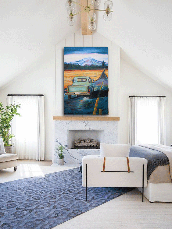 ***SOLD***Carrie Goller - Rainier Storm Driver - Encaustic & oil - 36x24