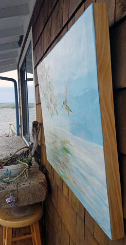 Prints available, original ***SOLD*** Romantical III, Oil/Encaustic 24x36