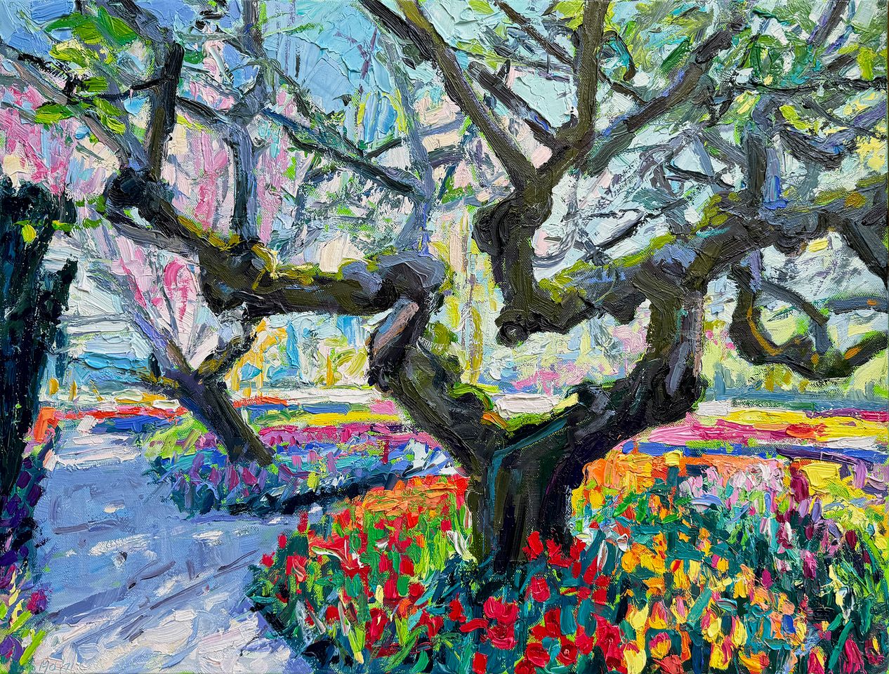 RoozenGaarde—April Morning, Oil on Canvas, 18x24