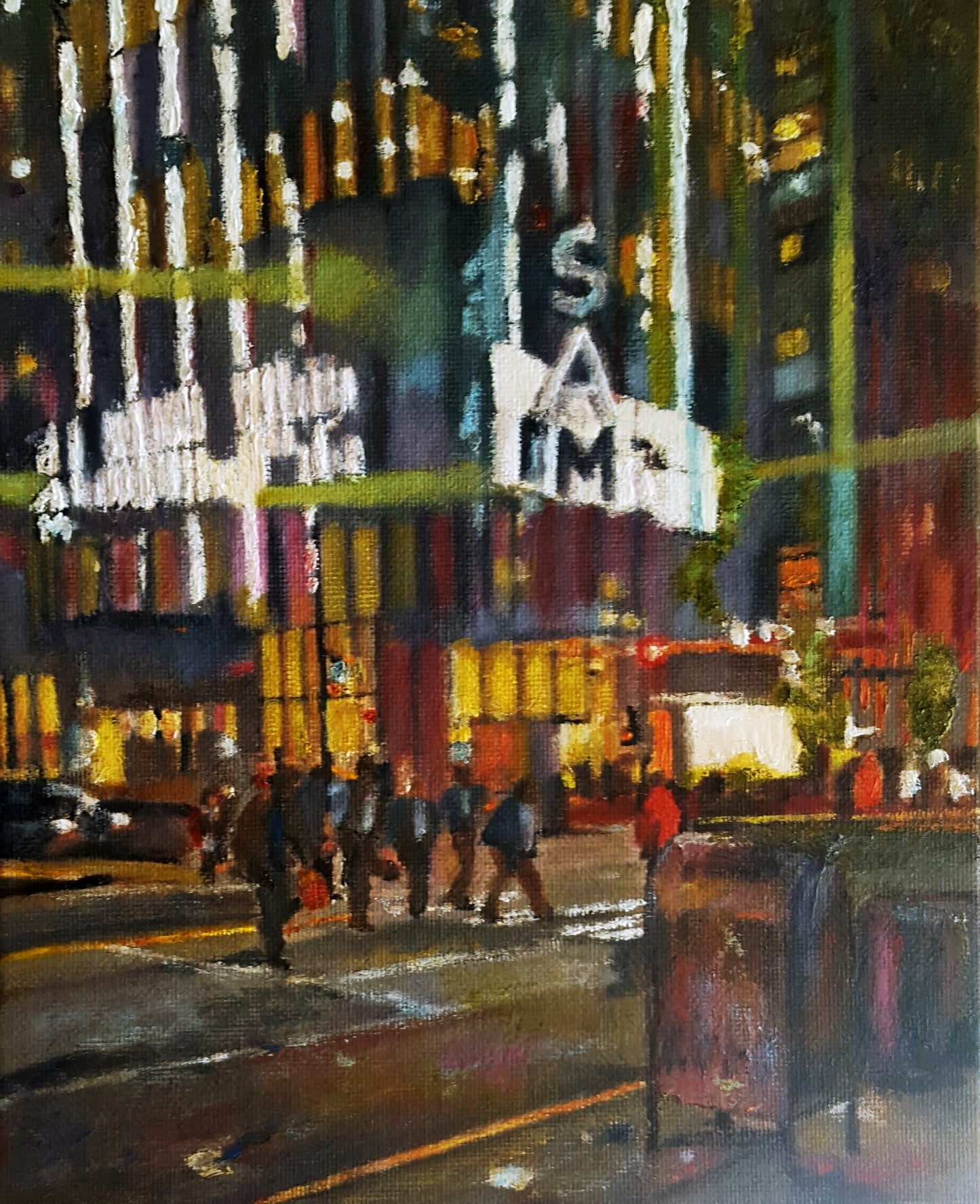 Prints available, original ***SOLD*** SAM - Oil/Mixed Media - 8x10