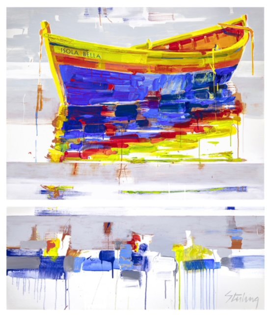 ***SOLD*** SYDNI STERLING - Isola Bella (diptych) acrylic, 46x40*